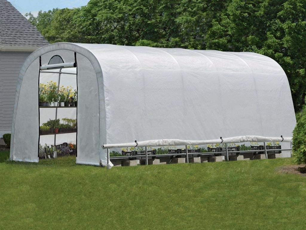 Greenhouse ShelterLogic في صندوق (سقف مستدير) 240x300 سم