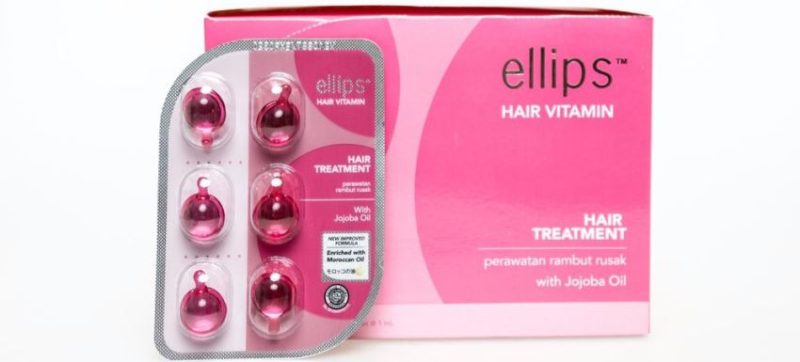 Naturlige hårvitaminer Elips hår Vitamin hårbehandling for behandling av hardt skadet hårfoto