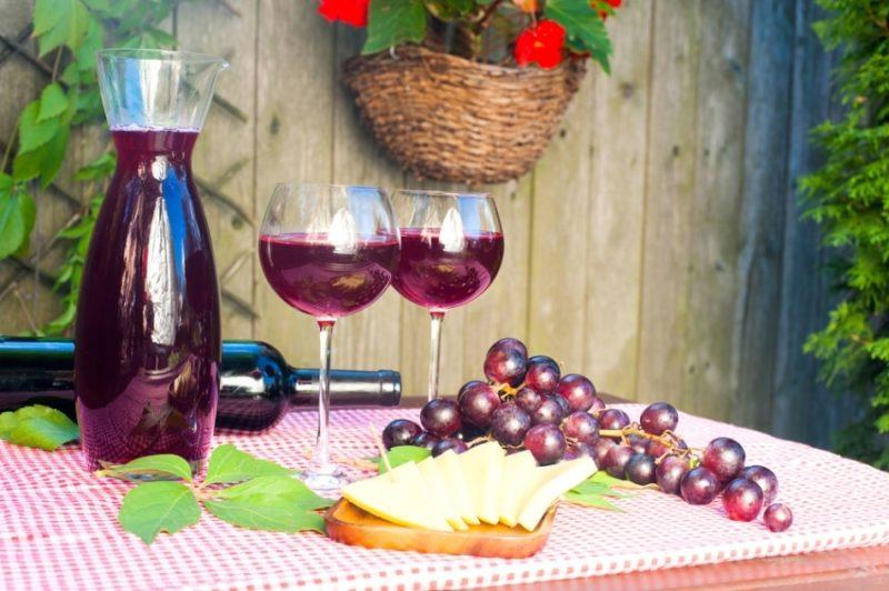 Házi szőlő bor fotó